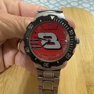 Nascar Men's Watch Red Black Silver Dial with Logo